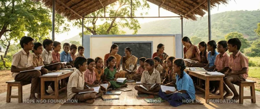Open-air school class